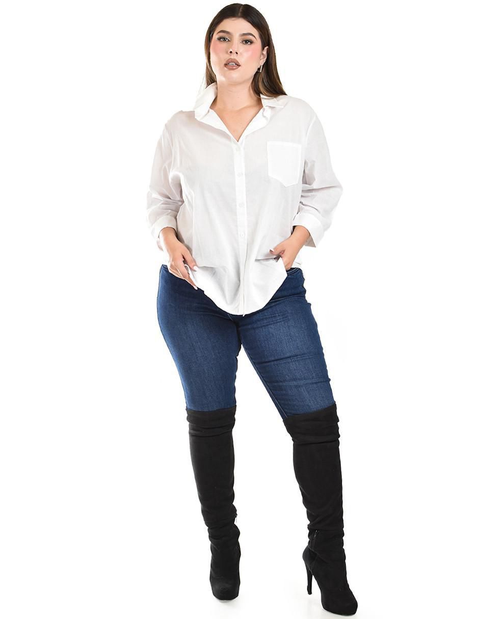 Blusa camisera manga larga para mujer 4