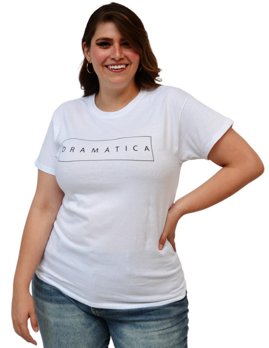 Playera manga corta cuello redondo para mujer