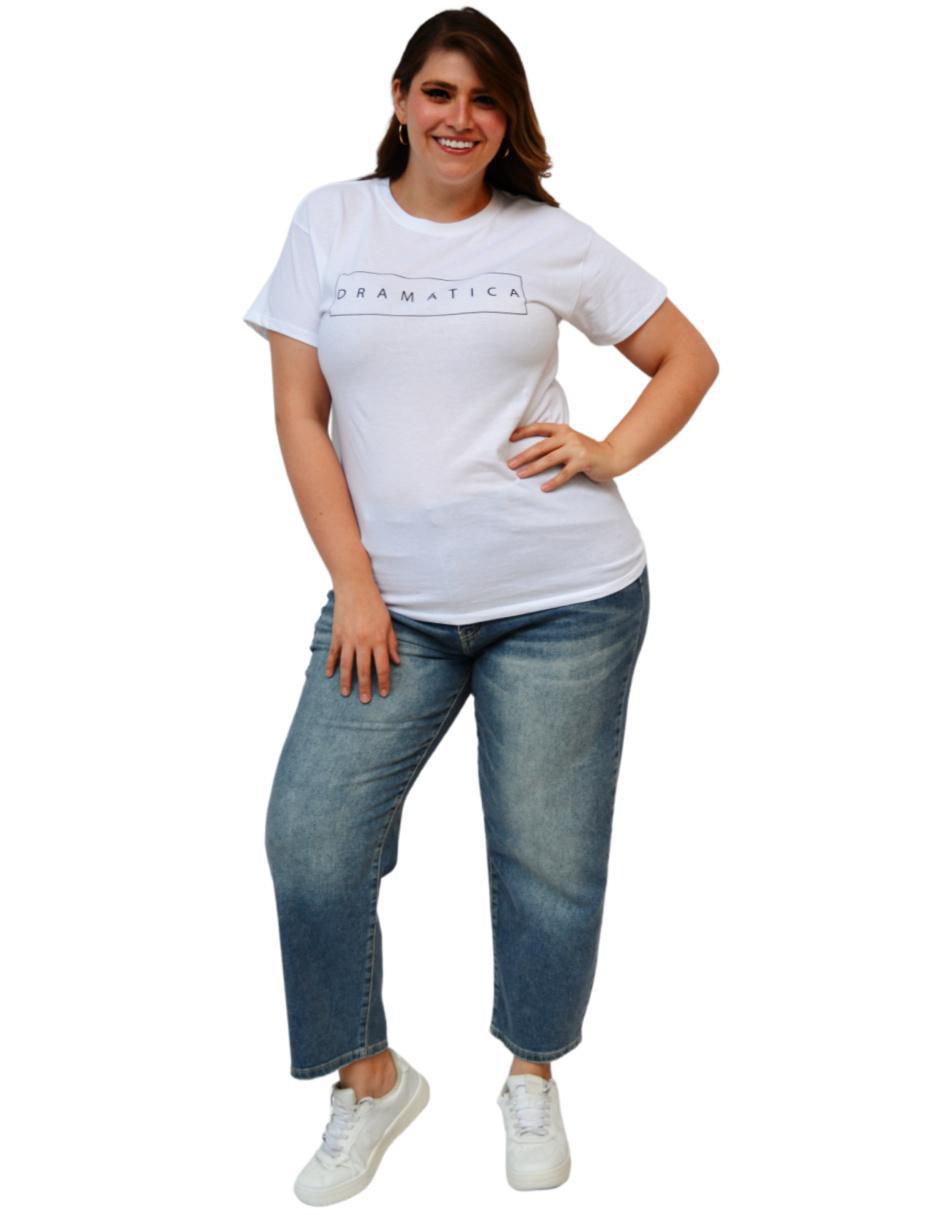 Playera manga corta cuello redondo para mujer 5