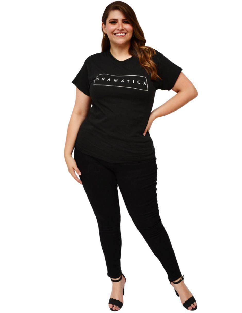 Playera manga corta cuello redondo para mujer 5