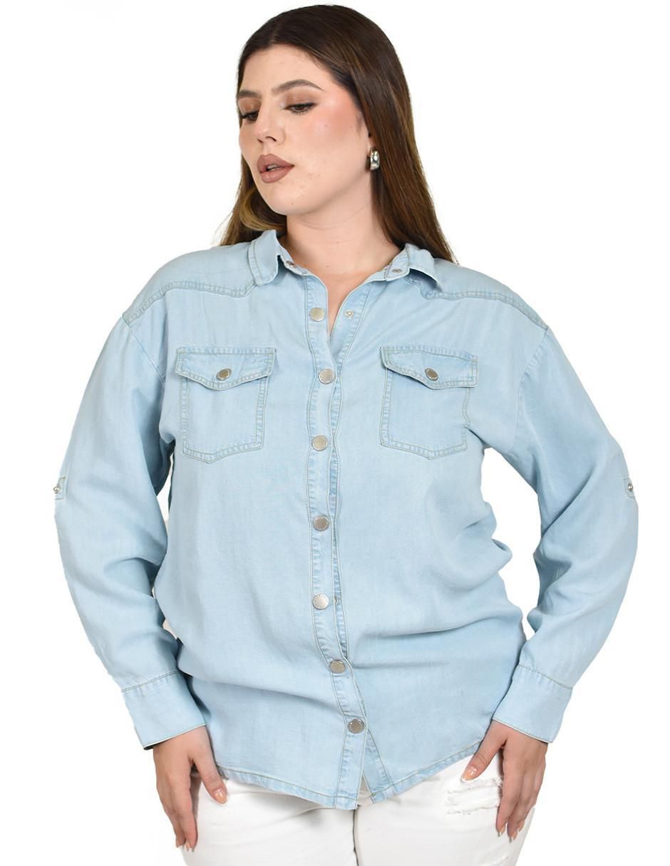 Blusa camisera manga larga para mujer 1