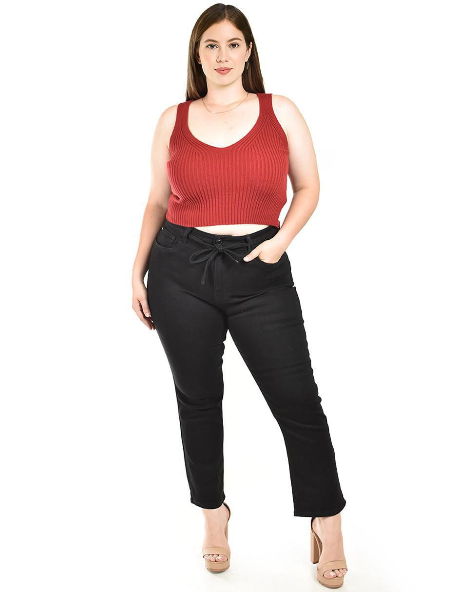 Jeans straight K-Kyr-3723-Negro para mujer 4